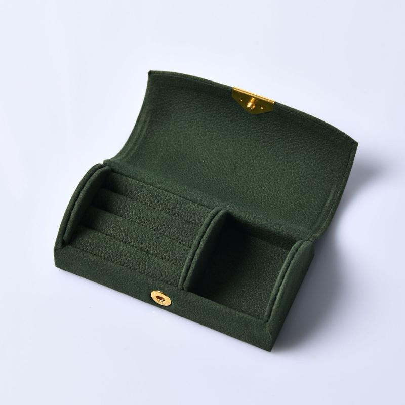 Kleine Schmuckaufbewahrungsbox Tragbar Reise Einfach Samt Ring Halskette Ohrringe Aufbewahrungsbox Reise Organizer Display Geschenkbox Neu