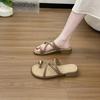 Slippers Women's Summer Wear 2025 New Retro Niche Sandals Korean Version Fairy Flat-bottomed Vacation Seaside Beach Shoes