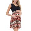 Women's Maternity  Pregnanty V-Neck Sleeveless Splicing Print Dress