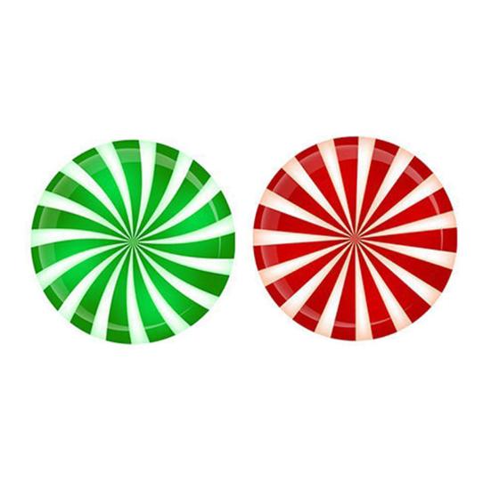 6Pcs/Set Christmas Candy Stickers Round Candy Floor Decals Adhesive Festive Candy Stickers for Walls Windows Doors Holiday Decoration
