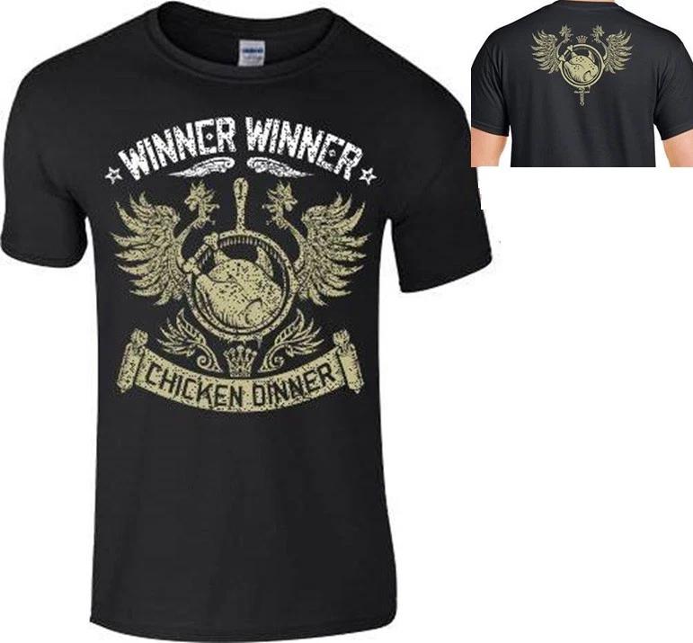 WINNER WINNER CHICKEN DINNER T-shirt TOP TEE PS4 XBOX c YES WE PAN GAMER GAME