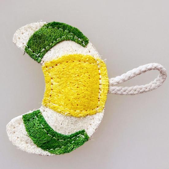 Natural Cat Chew Toy Silver Vine Catnip Toy Pizza Bread Loofah Kitten Teething Toy for Indoor Cats Anxiety Relief Safe Teeth Cleaning