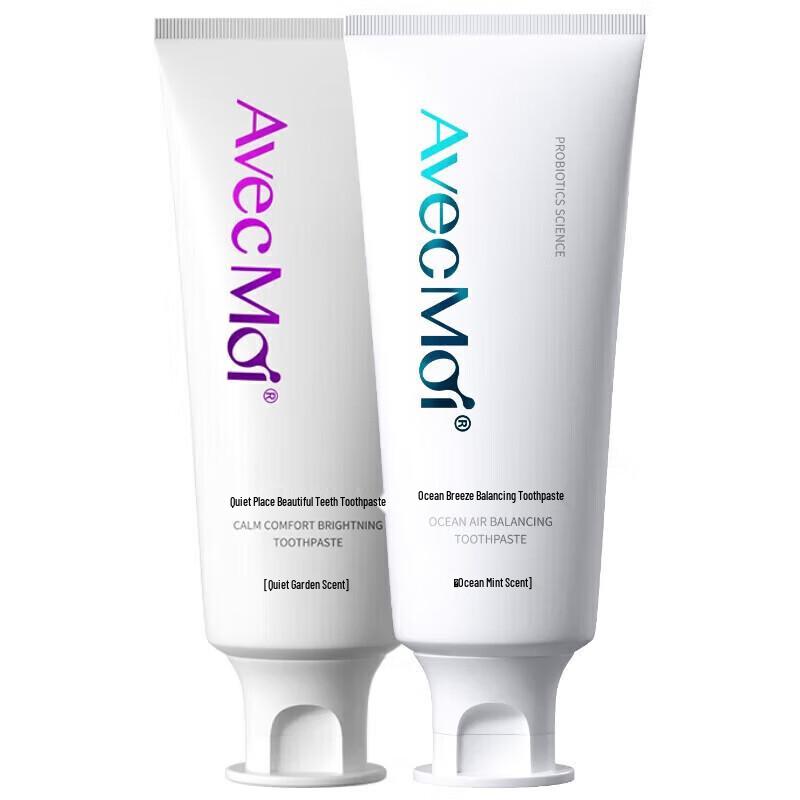 Avec Moi Dual Care Toothpaste Set (Whitening & Probiotic)