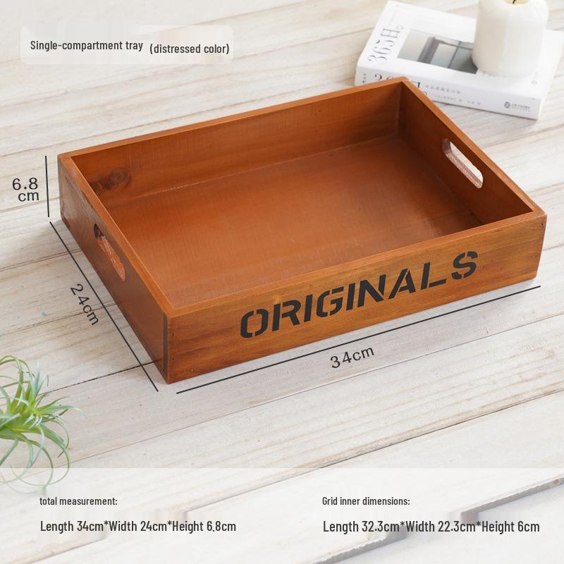 Japanese Style Wooden Desktop Storage Box - Nine Grid Organizer for Bedroom Entryway