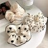 3Pcs/set Minimalist Sweet Fabric Hair Ties for Women Floral Polka Dot Printed Hair Scrunchies with Elastic Hair Accessories