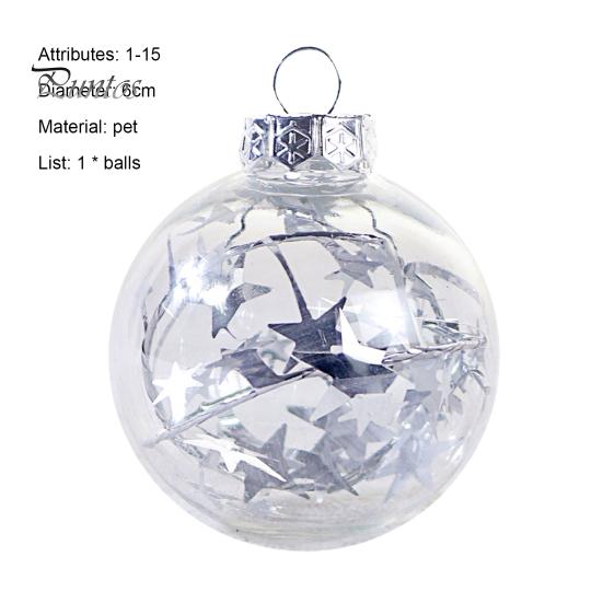 Premium Waterproof PET Christmas Tree Balls Xmas Tree Baubles Ornaments Cake Decoration