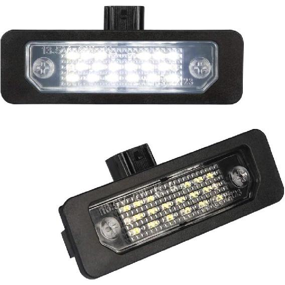 LED License Plate Light Lamp Assembly Compatible with Mustang Fusion Taurus Flex Focus Lincoln MKS MKT MKX MKZ Mercury Sable Milan 6000K White, Pack