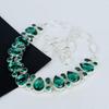 Zierliche grüne Apatit Edelstein Handgefertigte 925 Sterling Silber Halskette, Grüne Apatit Silber Halskette für Ehefrau, Unisex Halskette, Geburtstagsgeschenk für die Liebe