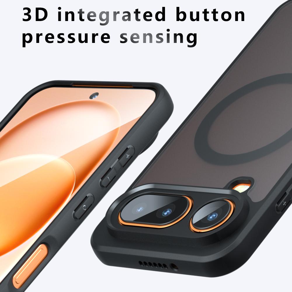 For Honor Magic 8 Pro Air Case Magnetic Matte Frosted Translucent Airbag Drop-proof Non-yellowing Anti-Fingerprint Cover