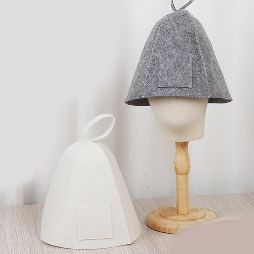 Hőálló szauna sapka, vastag gyapjúfilc zuhanysapka, haj turbán, gyorsan törölközőszárító törölköző sapkák, szauna fürdőszobai kiegészítők