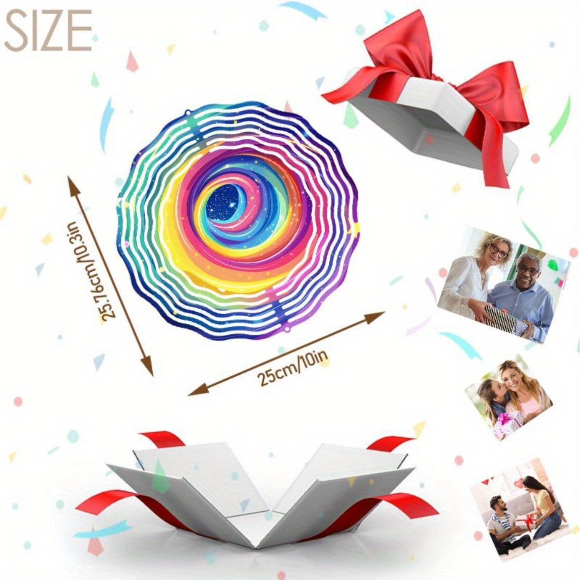 

Яркий 3D Цветной Спиральный Ветряк Кинетическое Металлическое Искусство для Сада, Двора, Патио, Уникальная Танцующая Идея для Подарка