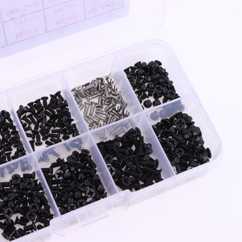 500Pcs Boxed Laptop Computer Screws Set Universal Screw M2 M2.3 M3 Phillips Countersunk Screw Set