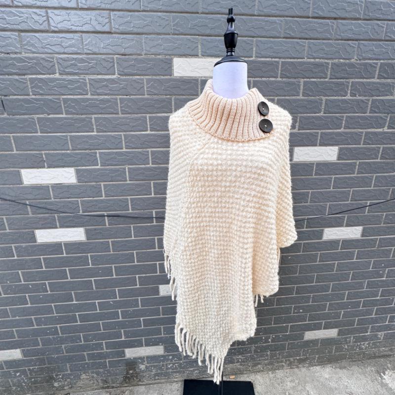 Streamer Style Fringe Knit Shawl: Spring-Autumn Design, Personalized Cape Top, Warm Fringe Outer Layer