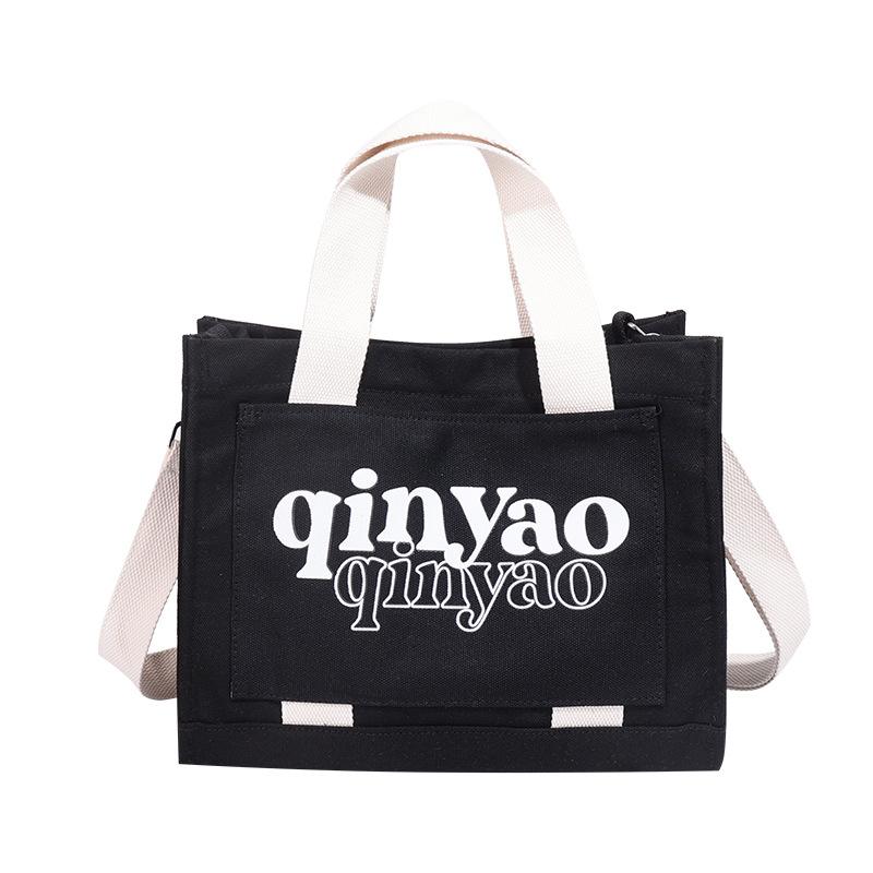Tote bag niche new portable shoulder bag lazy women large capacity lightweight new versatile casual canvas backpack