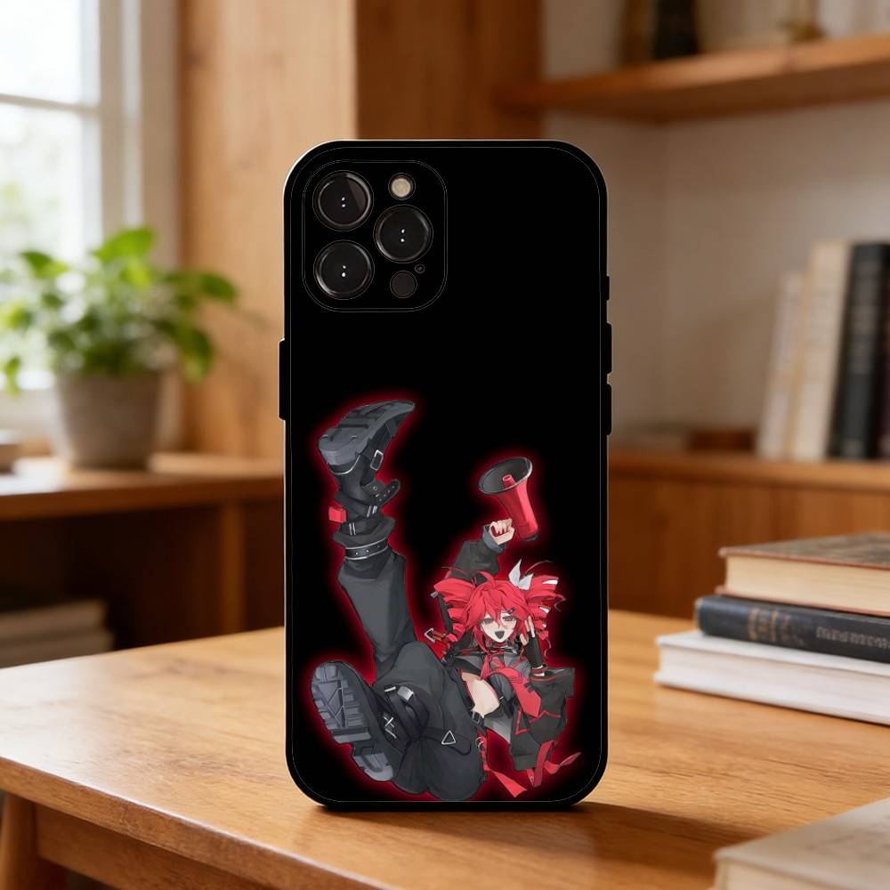 1PC K-Kasane T-Teto Phone Case For iPhone17,16,15,14,13,12Plus,Pro Max,XS,5G Soft Silicone Black Cover