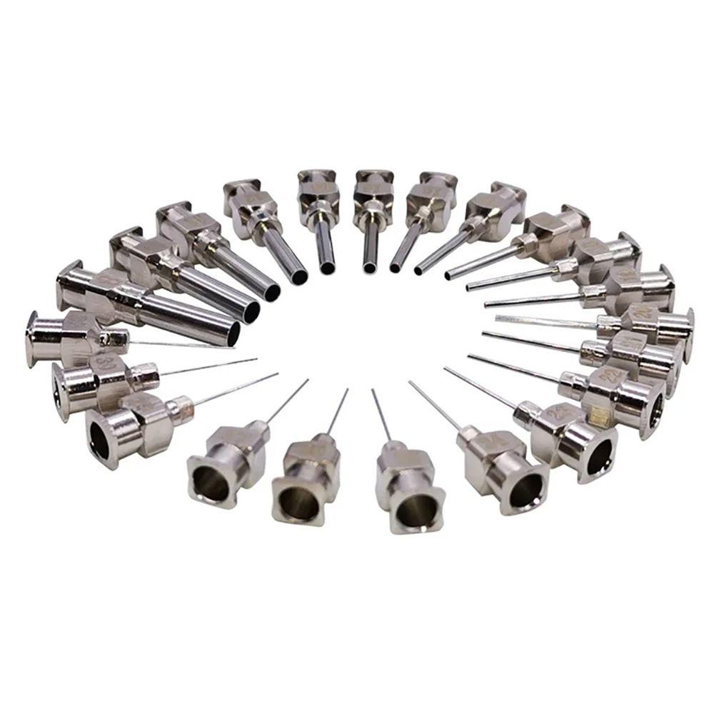 12Pcs Stainless Steel Dispensing Machine Needle 8G-30G Fluids Glue Dispenser Tip
