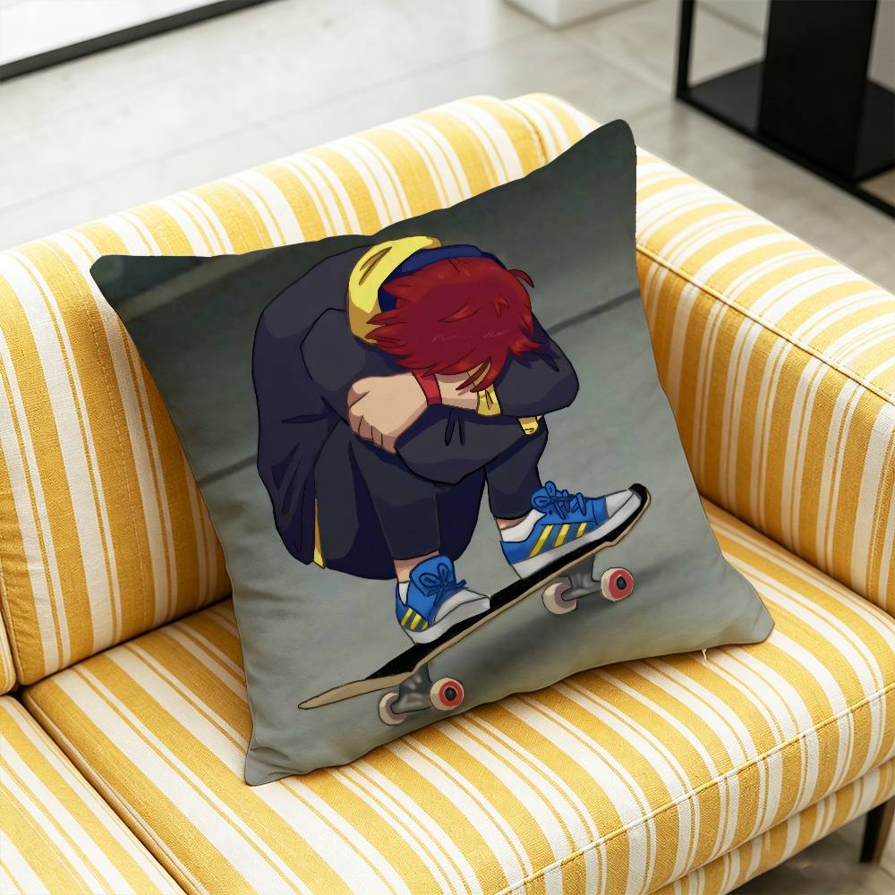 For SK8 The Infinity Reki Langa Snow Throw Pillow Cover Case Custom Decorative Pillowcase Accent Cushion Covers DIY Gift