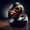 Duckieville Resin Duck Craft Figure Toys Punk Gothic Duck Desk Black Decoration