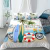 2/3pcs Camping Duvet Cover Set Bus Surfboard Palm Tree Bedding For Bedroom Bedding Set With 1 Duvet Cover And 1/2 Pillowcase