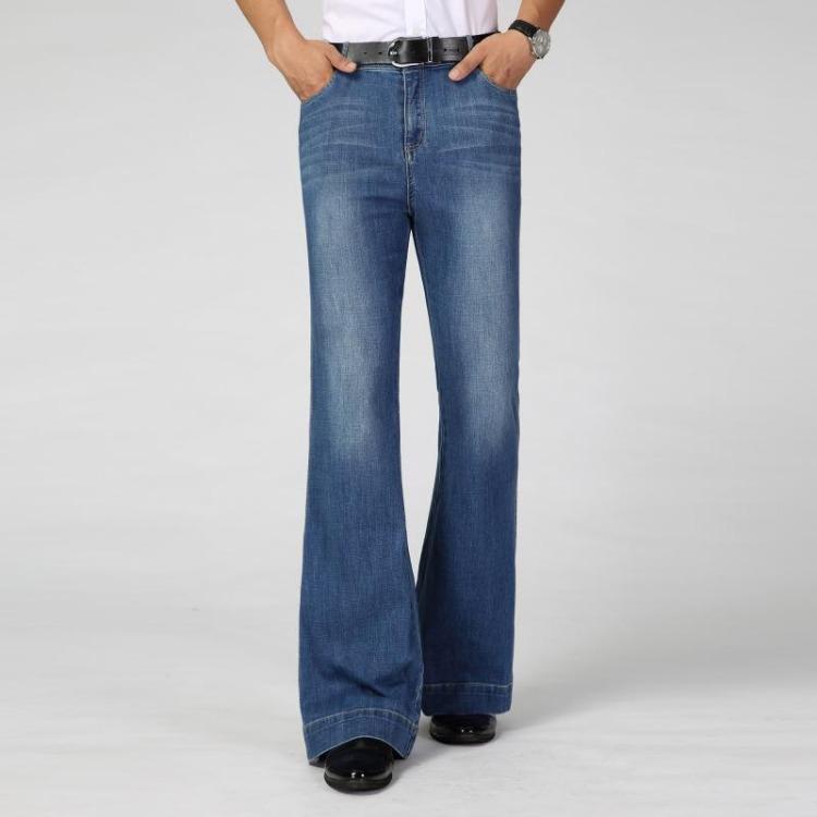 CC Home Heren Grote Maten Wijde Jeans Klassiek Design Middelhoge Taille Stretch Denim Broek 36 blauw