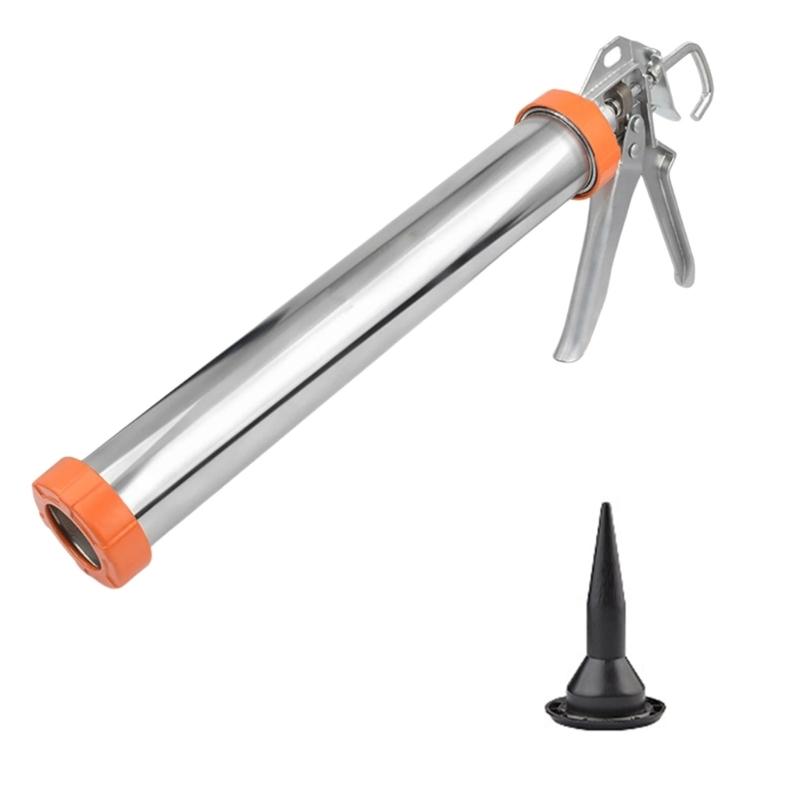 High Efficiency Caulk Guns Aluminum Tube Caulking Tool with Nozzle for Gluing Tasks Glass Adhesive, Various Applications