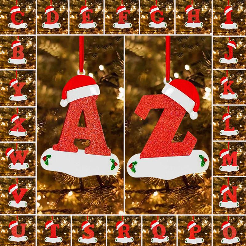 DIY Christmas Tree Decoration Letter Pendant 26 Letters Home Decorations Holiday Xmas Ornament New Year Nativity Decoration 2025