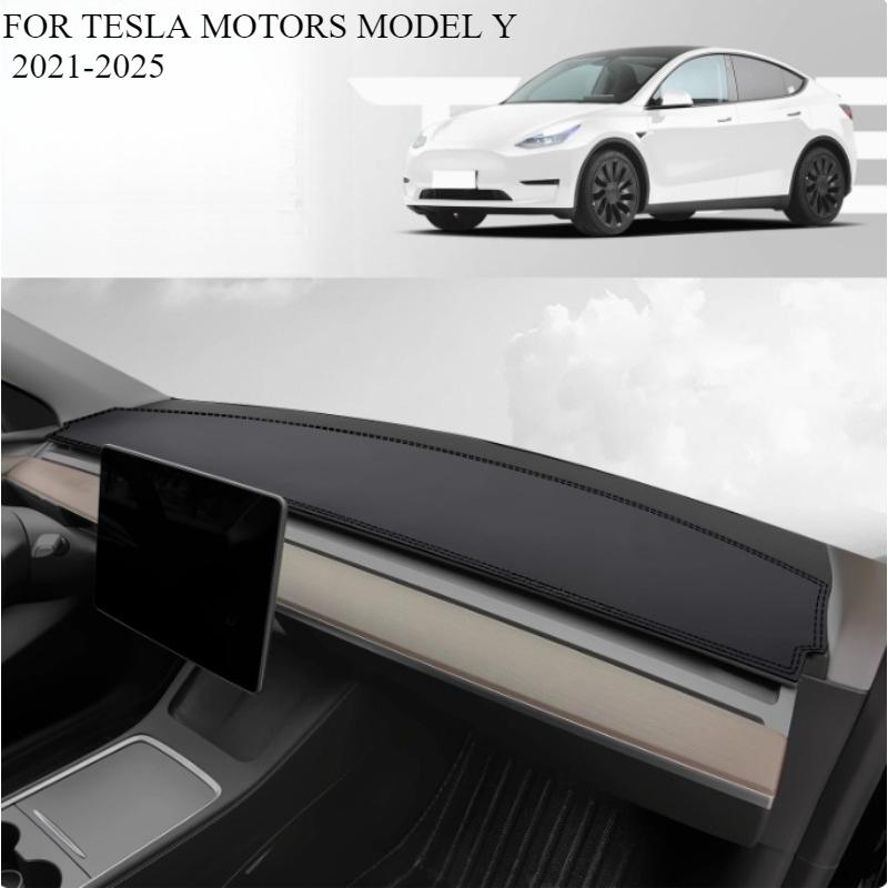 FOR TESLA MOTORS MODEL Y -2025 Car Dash Mat Dashmat Dashboard Mat Cover Sun Shade Dash Board Cover Carpet  Accessories