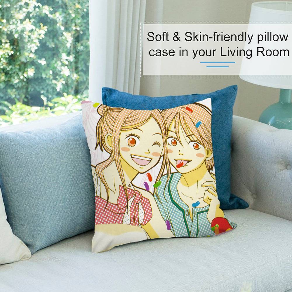 Anime L-Lovely C-Complex Pillow Case Short Plush Double-sided Print Square Throw Pillow Covers Sofa Home Cushion Decor
