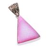 Natural Pink Druzy Gemstone 925 Solid Sterling Silver Jewelry Pendant 1.75" U6A70