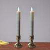 QBeau Electric Candles for Buddhist Altars, Set of 2, with Candlestick, LED Candles, Flameless, Safe and Secure