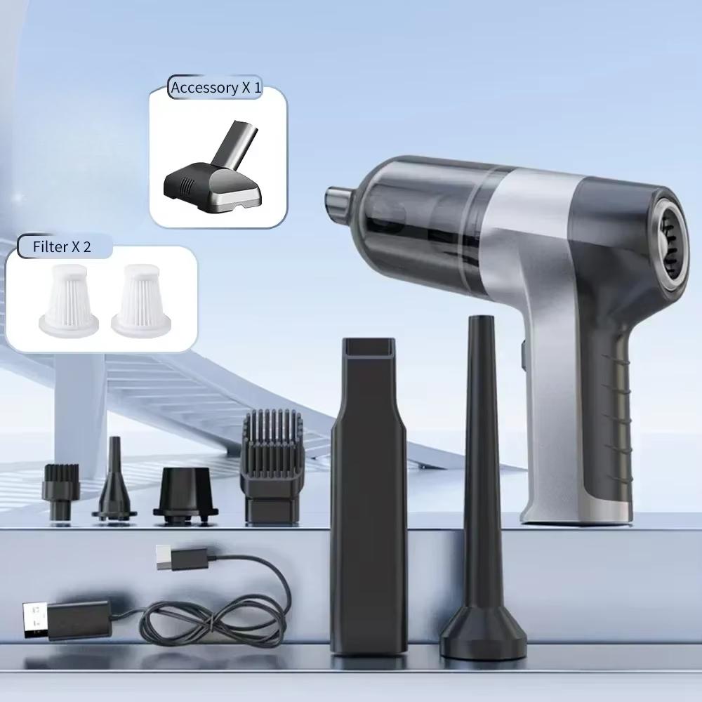 Car Vacuum Cleaner 4 In 1 High Power Cordless Dust Remover Mini Handheld Vacuum Pump Home  Portable Cordless Strong Suction Car Cleaner