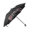 Flowers Skull Umbrella Women Foldable Rain Umbrella Hand Open Wind Resistant Windproof Travel Umbrella