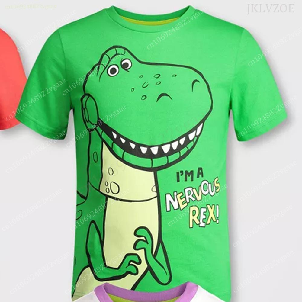 Camiseta de Verano TOY Story para Niños Niñas Niños Manga Corta Dibujos Animados Camiseta Padre Hijo Tops Ropa Familiar