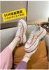 Women's Thick-Soled Canvas Shoes with Height-Boosting Wave Soles - 2026 Spring/Autumn Casual Sports Sneakers.