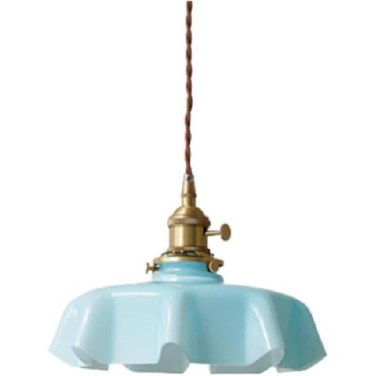 White Milk Glass Farmhouse Pendant Lights Brass Flower Shape Green Hanging Ceiling Lamp Kitchen Island Nordic Modern French Blue Chandelier Pink