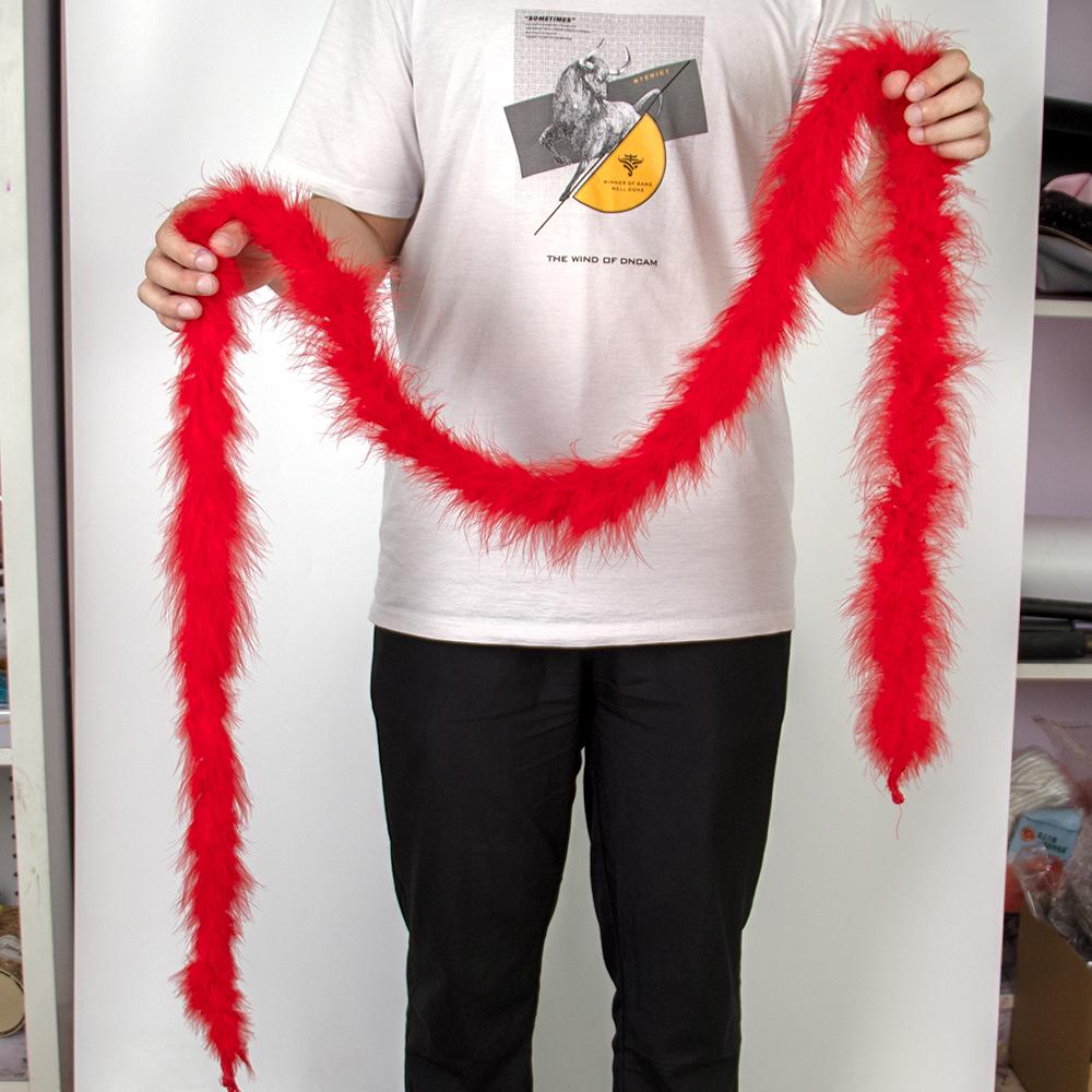 Colorful Marabou Turkey Feathers Boa Shawl 13G for Party Wedding Clothes Sewing Christmas Tree Crafts Plume 2 Yard/Pcs