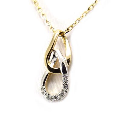 [K6380] - 2-tone 'Goddess' Gold Plated Necklace