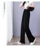 Pantaloni Larghi Estivi da Donna a Vita Alta in Seta Ghiacciata - Modellanti, Drappeggiati, Casual da Studentessa, Vestibilità Larga, Gamba Dritta Stretta.