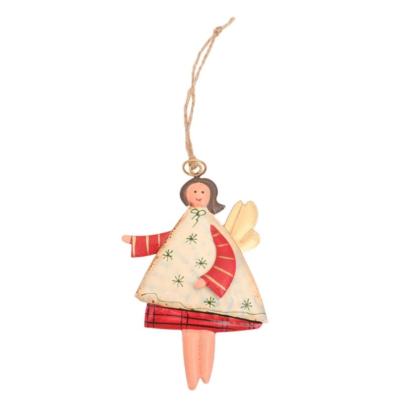Welcome Door Hanging Pendant Metal Christmas Tree Embellishment Shop Window Decoration Stylish Holiday Accessories