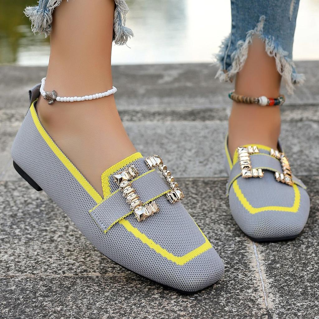 Fashion Women Autumn Slip on Breathable Slip-On Casual Flats Shoes Women Anti-slip Soft Sole Walking Ladies Loafers Zapatos De Mujer