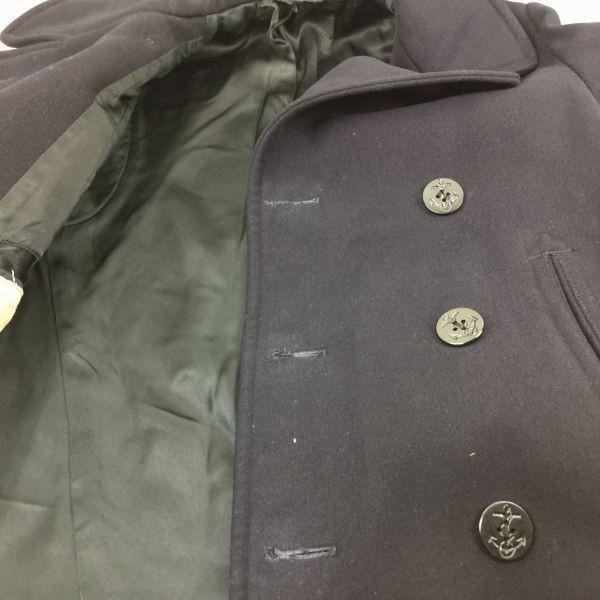 USED/60s-70s Vintage US Navy DSA-1-8223 P-Coat 8-Button Dark Navy Size 36R