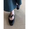 Super soft lambskin leather law shoes single shoes women's new flat ballet shoes shallow mouth with skirt Mary Jane shoes
