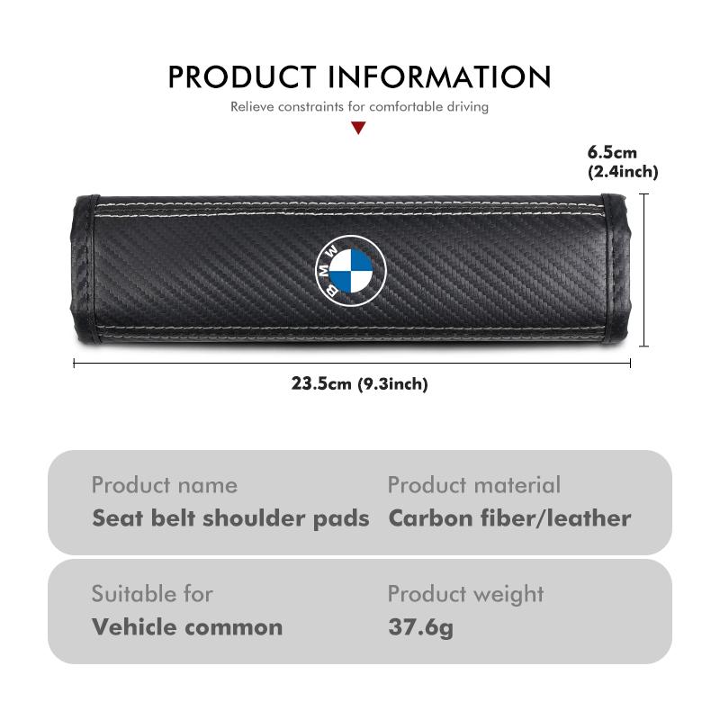 MLKH2 Leather Car Seat Belt Shoulder Cover Protection Accessories For BMW E90 E60 E46 E39 F30 F10 E87 X3 X4 X5 X1 G30 G20