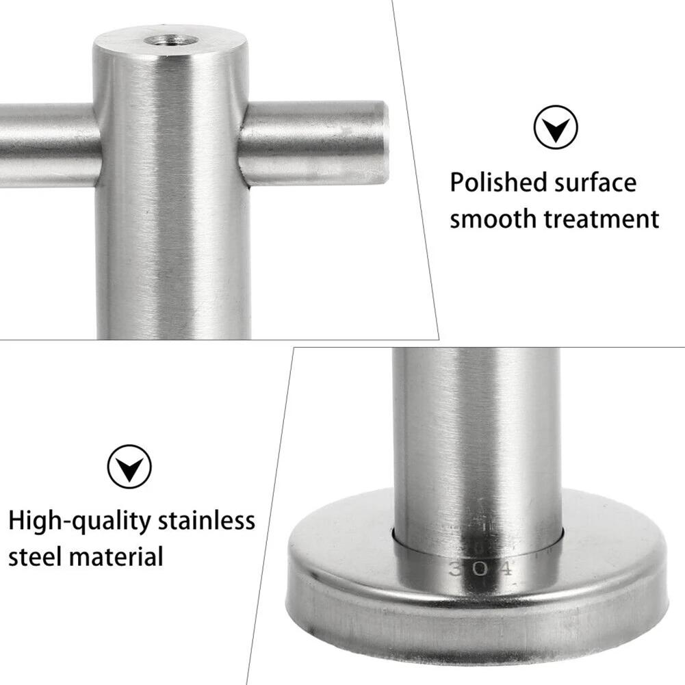 1pc Stair Handrail Brackets Guardrail Hardware Wall Support Hand Rail Balustrade Stairs Accessories Adjustable Brackets Silver