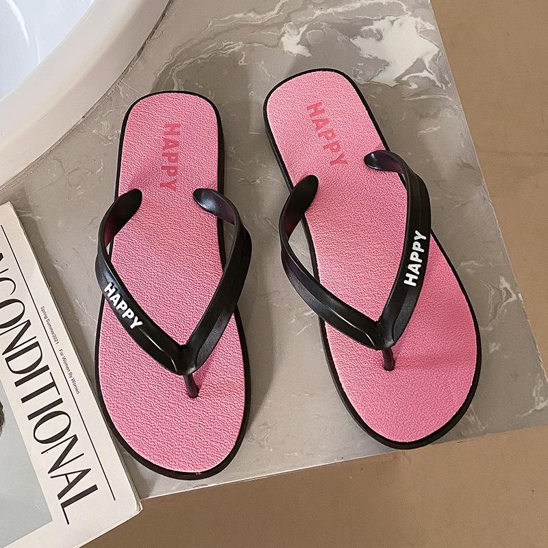 

2025 новые мужские шлепанцы летние нескользящие уличные сандалии пара тапочек мужская повседневная пляжная обувь 40/41 розовый