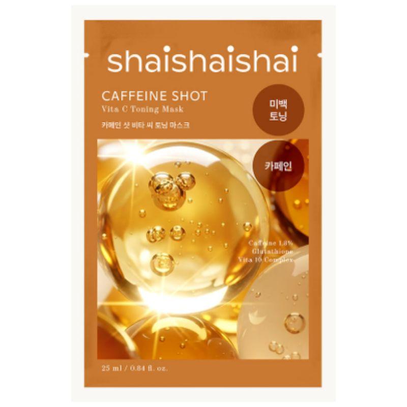 shaishaishai Caffeine Shot Vita C Toning Mask Sheet Set (25ml x 10 Sheets)