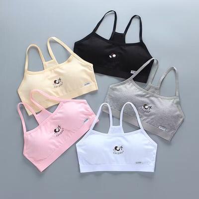 Roupa interior adolescente para meninas crianças meninas cutton renda sem fio sutiã de treinamento jovem 8-14 anos