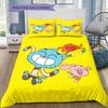 Gumball Cartoon Muster Bettwäsche Heimdekoration Geburtstagsgeschenk ( 1 Bettbezug + 2 Kissenbezüge, ohne Füllung),Fanartikel.