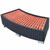 vidaXL Spa-Einstiegsstufe Poly Rattan 92×45×25 cm Schwarz