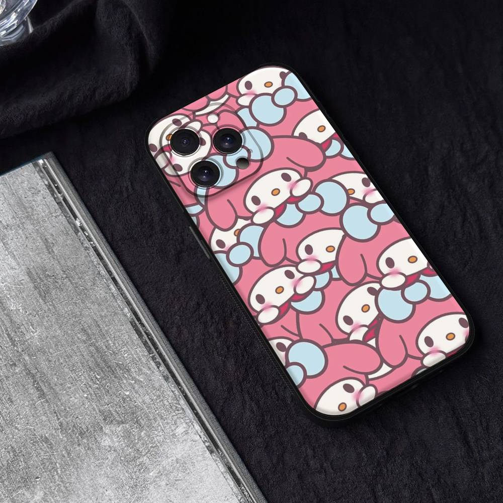 Cute Cartoon M-Melody Phone Case For IPhone 17 15 Pro Max 14 Pro 12 11 13 Mini X XR XS 16 Plus SE Back Cover